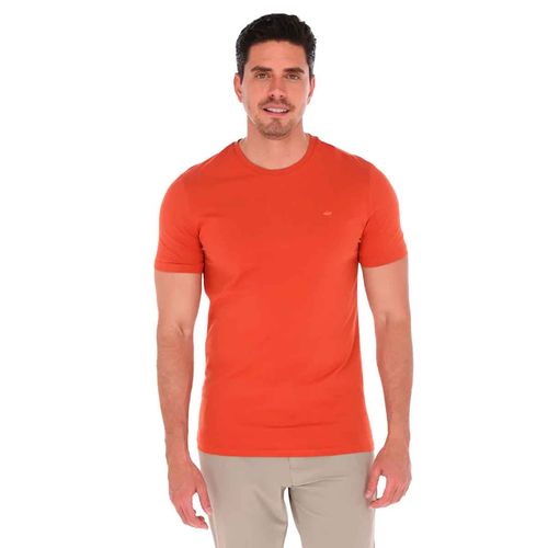 Playera Porto Blanco naranja para caballero TBASIC-57
