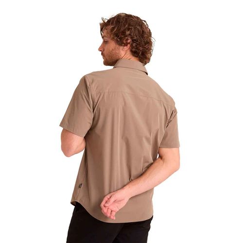 Camisa Porto Blanco café para caballero CE-2553
