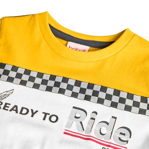 Playera Boboli amarillo para niño 341064