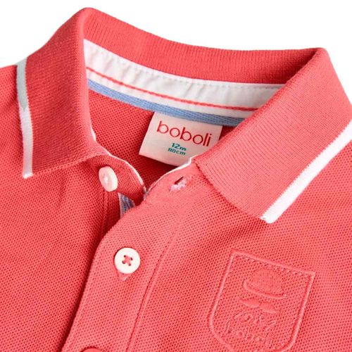 Playera tipo polo Boboli naranja para niño 711278