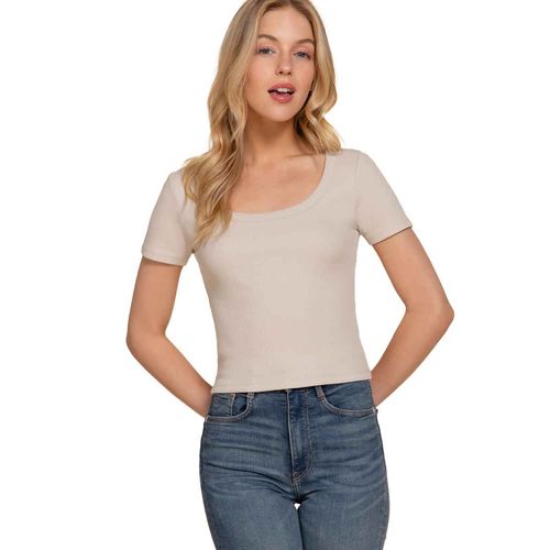 Blusa Active Usa beige para dama T14008
