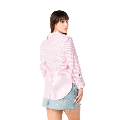 Blusa camisera Porto Blanco rosa para dama D-2577
