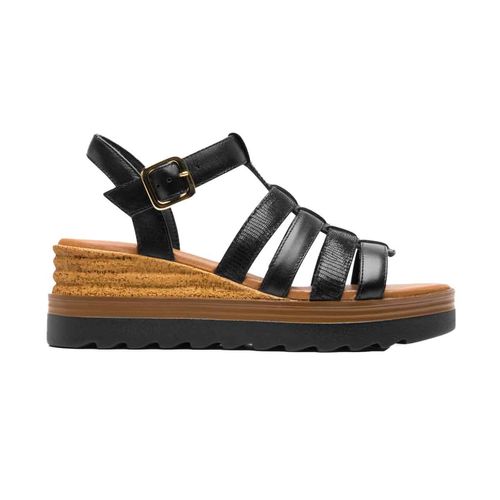 Sandalia casual Flexi negro para dama 127707