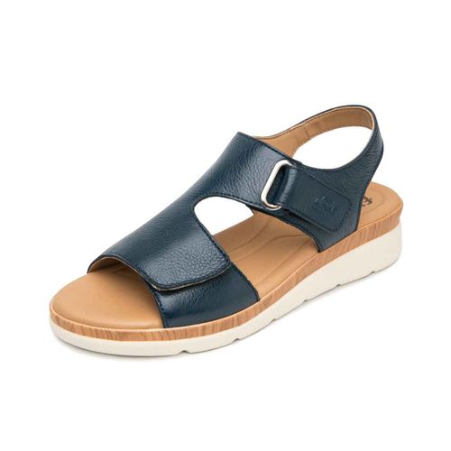Sandalia casual Flexi azul marino para dama 124210