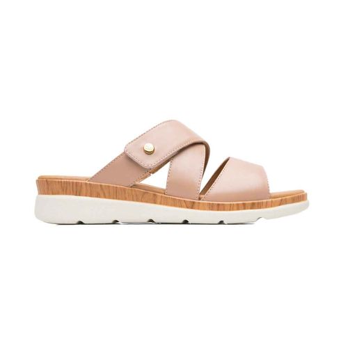 Sandalia casual Flexi rosa para dama 124209