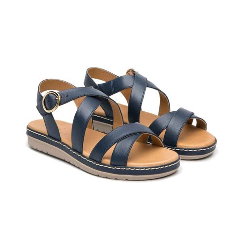 Sandalia casual Flexi azul marino para dama 100227