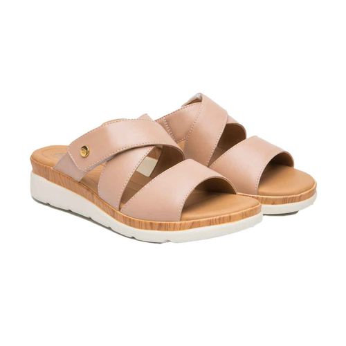 Sandalia casual Flexi rosa para dama 124209
