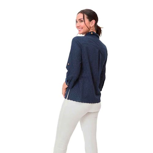 Blusa camisera Lo'Fassi marino para dama 1340