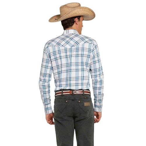 Camisa Wrangler blanco para caballero 112366443