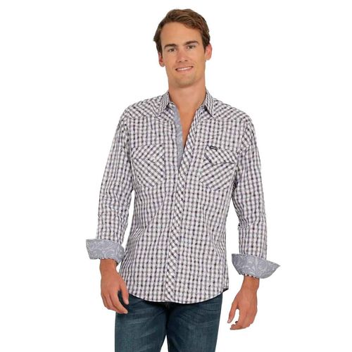 Camisa Wrangler morado para caballero 112366513