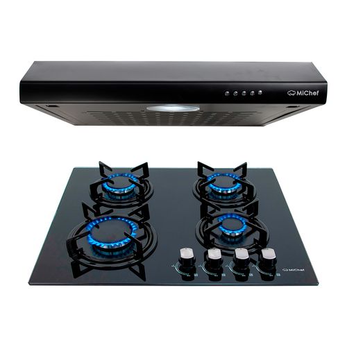 Combo Michef rivara parrilla de gas 60 cm y campana de 60 cm