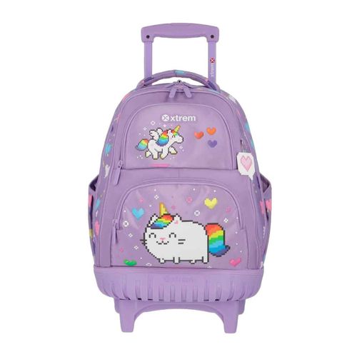 Mochila con ruedas Xtrem para niña lila 155115A445