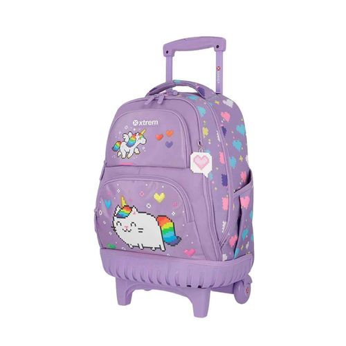 Mochila con ruedas Xtrem para niña lila 155115A445