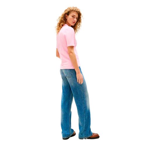 Playera tipo polo Tommy Hilfiger rosa para dama WW0WW45807