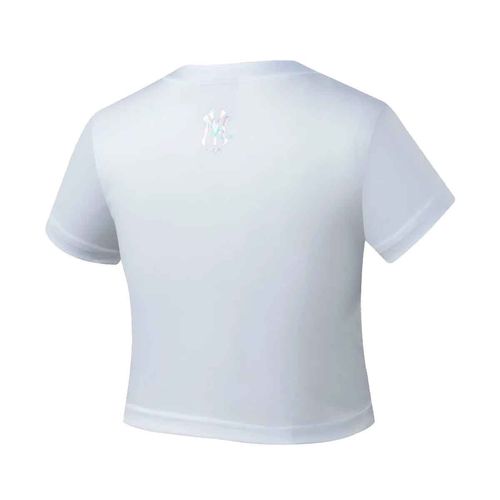 Playera deportiva de los Yankees Fexpro blanco para dama MLBCT625107WH1