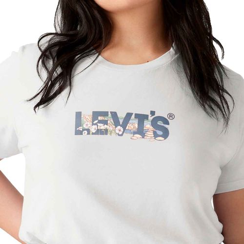 Playera Levis Plus blanco para dama 35790-0401