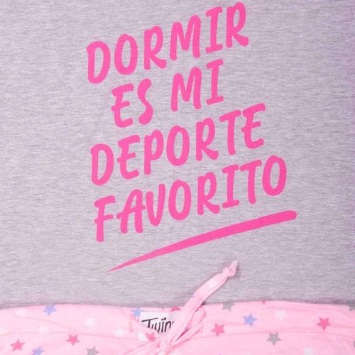 Pijama Twins gris para dama TJMS0332
