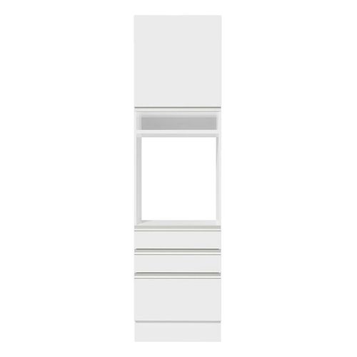 Mueble de cocina para horno Madesa 60cm 1 puerta y 3 cajones blanco glamy
