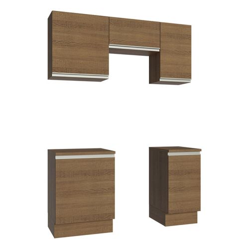 Cocina compacta Madesa 160cm marron glamy 07