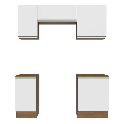 Cocina compacta Madesa 180cm marron blanco glamy 12