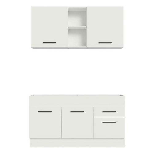 Cocina compacta Madesa 150cm blanco agata 02