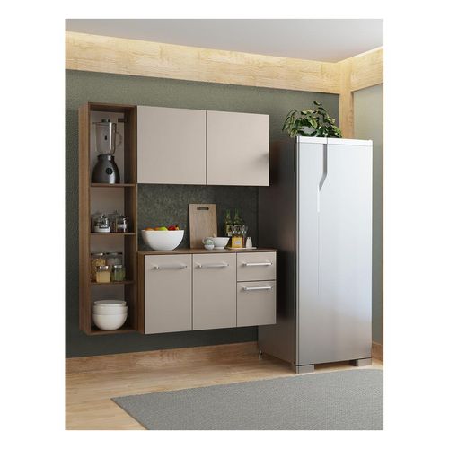 Cocina compacta Madesa 120cm marron crema easy