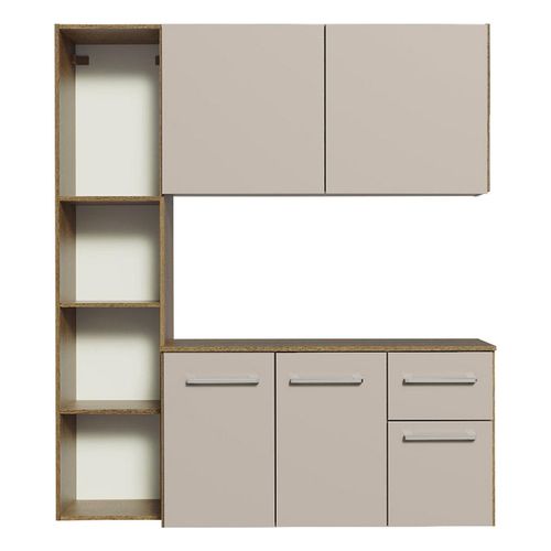 Cocina compacta Madesa 120cm marron crema easy