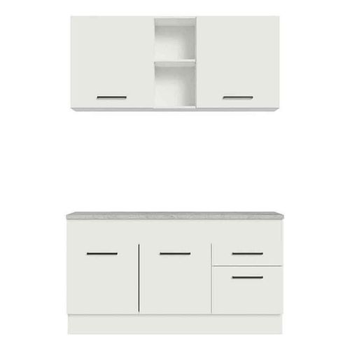Cocina compacta Madesa 150cm blanco agata 01