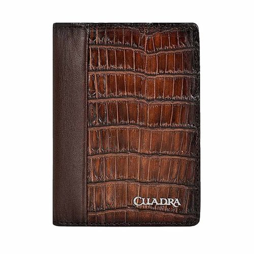 Tarjetero Cuadra de piel café bc011nl