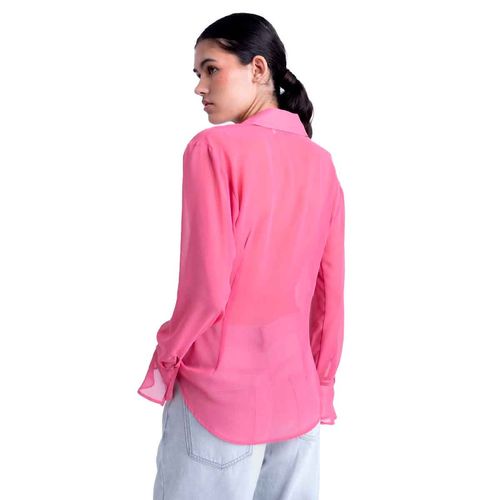 Blusa camisera Emarola and Co rosa para dama 71932