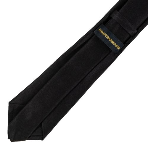 Corbata Montparnasse negro para caballero LISO1
