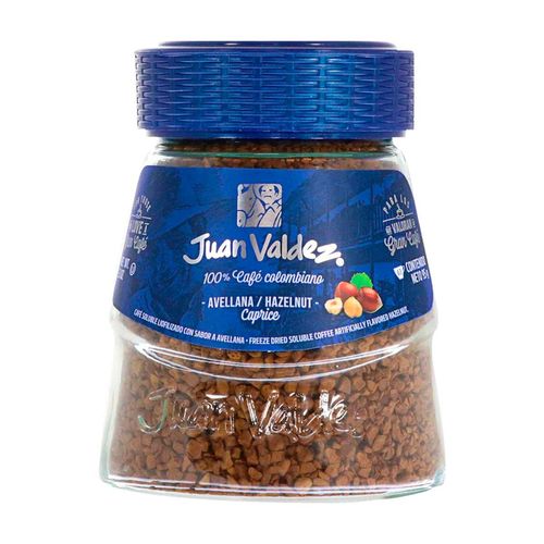 Café soluble Juan Valdez 95 gr avellana