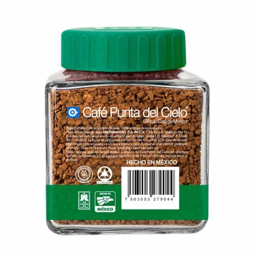 Café soluble Punta Del Cielo 110 gr descafeinado