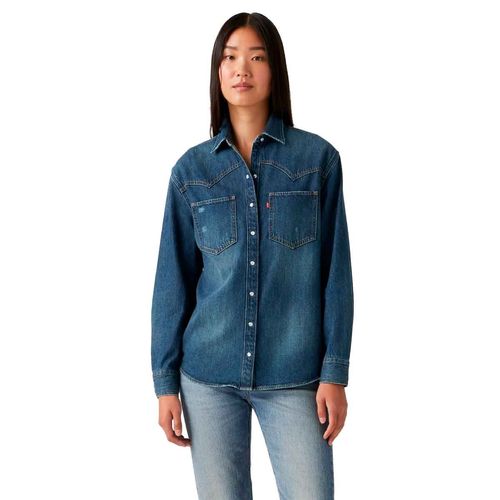 Blusa camisera Levis Misses azul para dama A7244-0052