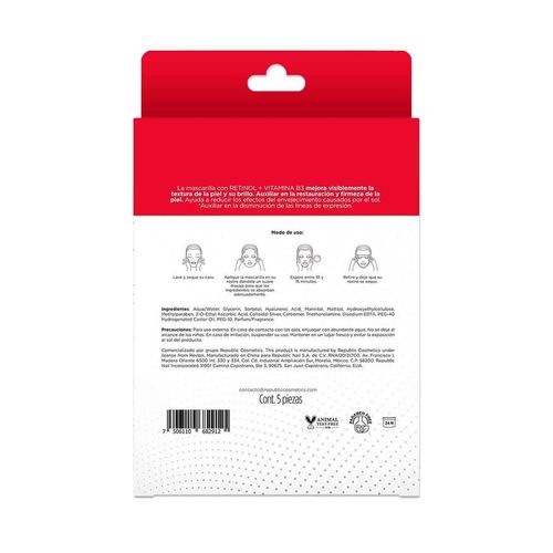 Mascarilla facial Revlon retinol puro blanco rv-57