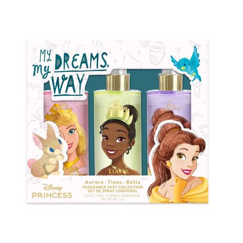 Set de body Disney princesas con glitter multicolor dn.0233
