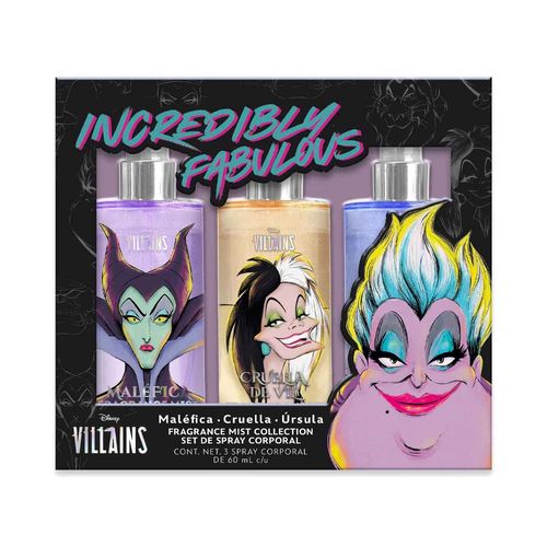 Set de body Disney villanas con glitter multicolor dn.0234