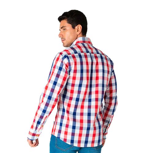 Camisa Porto Blanco multicolor para caballero C-2597