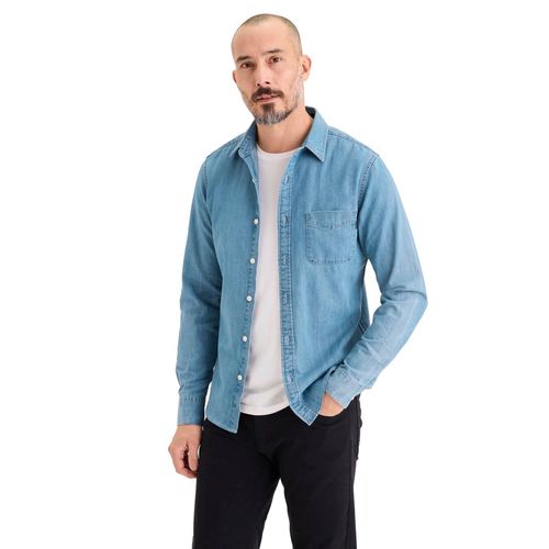 Camisa Dockers azul para caballero A1114-0172