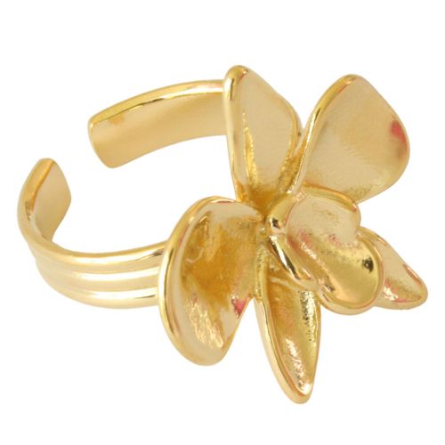 Anillo de flor Nuvi dorado ANI-197 D