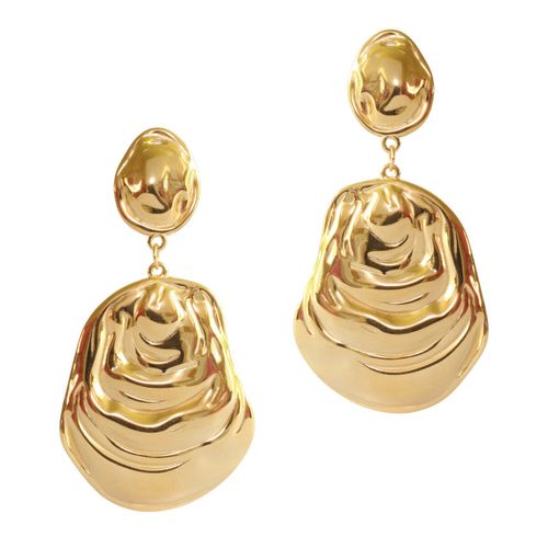 Aretes ovalados Nuvi dorado ARE-792 D