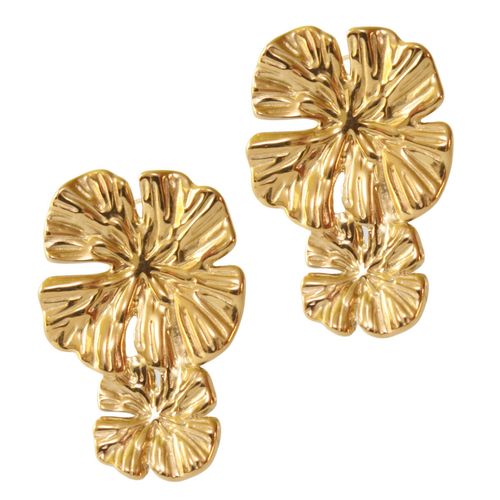 Aretes colgantes Nuvi dorado ARE-797 D