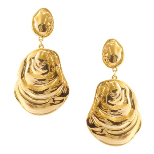 Aretes ovalados Nuvi dorado ARE-820 D
