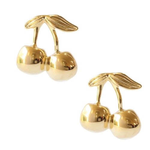 Aretes de cerezas Nuvi dorado ARE-822 D