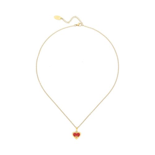 Collar con dije de corazón Nuvi dorado COLN-412 D