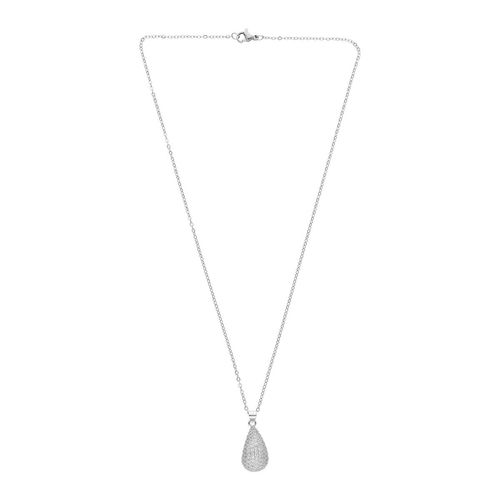 Collar con dije Nuvi plateado COL-686 P