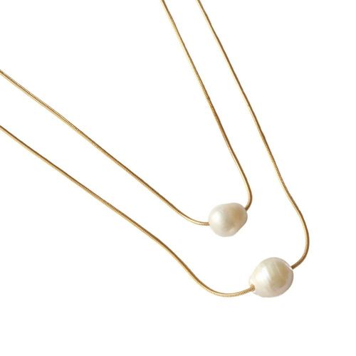 Collar con doble cadena Nuvi dorado COL-737 D