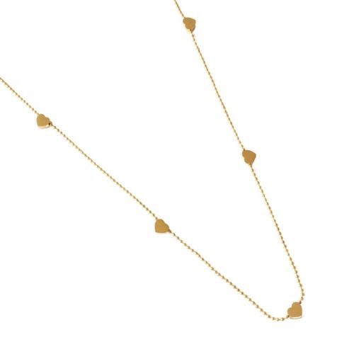 Collar con corazones Nuvi dorado COL-750 D