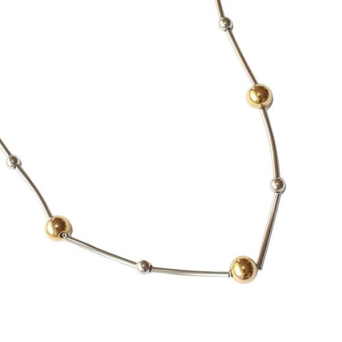 Collar con esferas Nuvi plateado COL-766 B