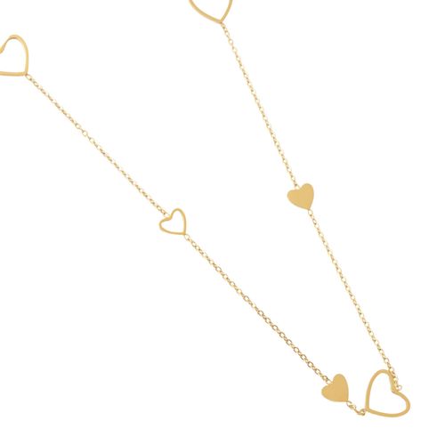 Collar con corazones Nuvi dorado COL-788 D
